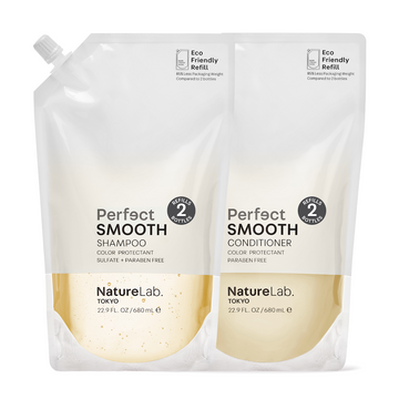 Smooth Shampoo & Conditioner Refill Duo on white background.