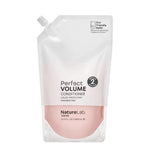NatureLab. Tokyo Perfect Volume Conditioner refill pouch on a white background