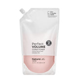 NatureLab. Tokyo Perfect Volume Conditioner refill pouch on a white background