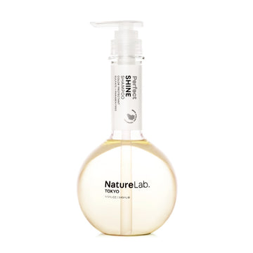 Shine Shampoo on white background.