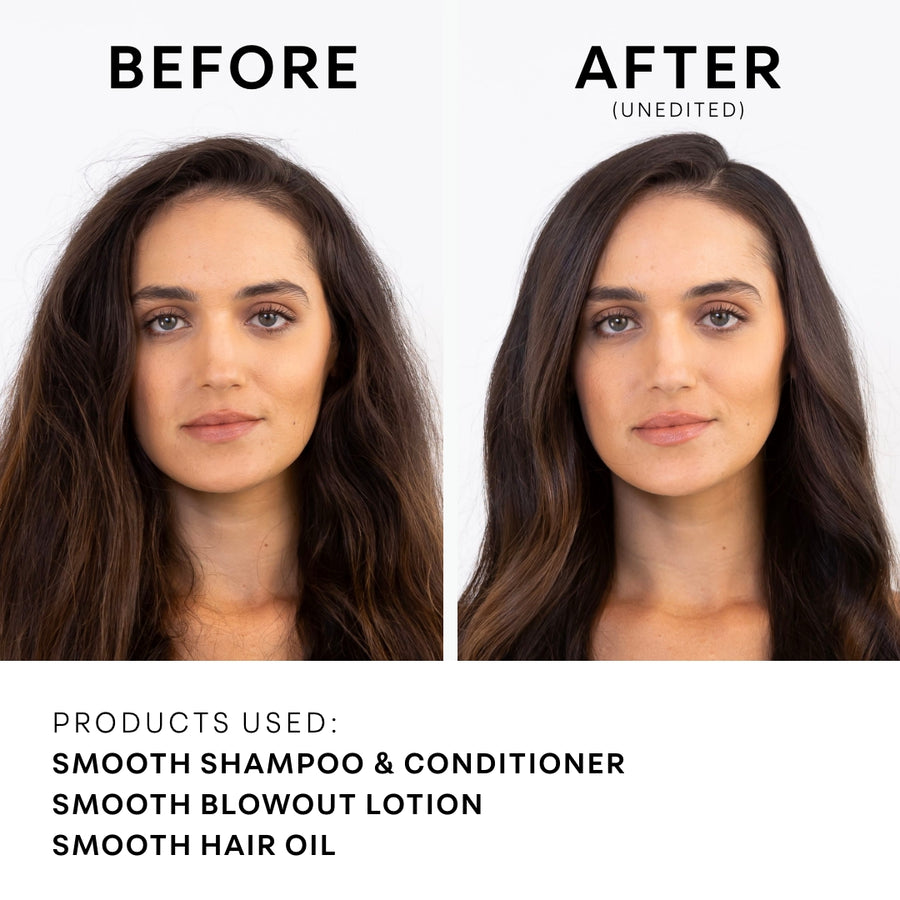 Model before and after image for Smooth collection.